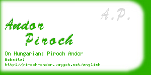 andor piroch business card